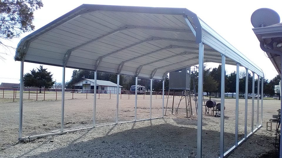 Texwin regular roof steel carport with open sides