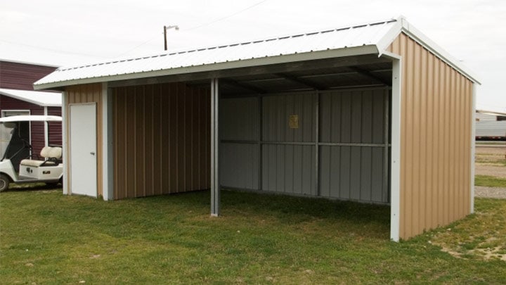 Texwin Loafing Shed with Tack Room, 12W x 25L x 7H